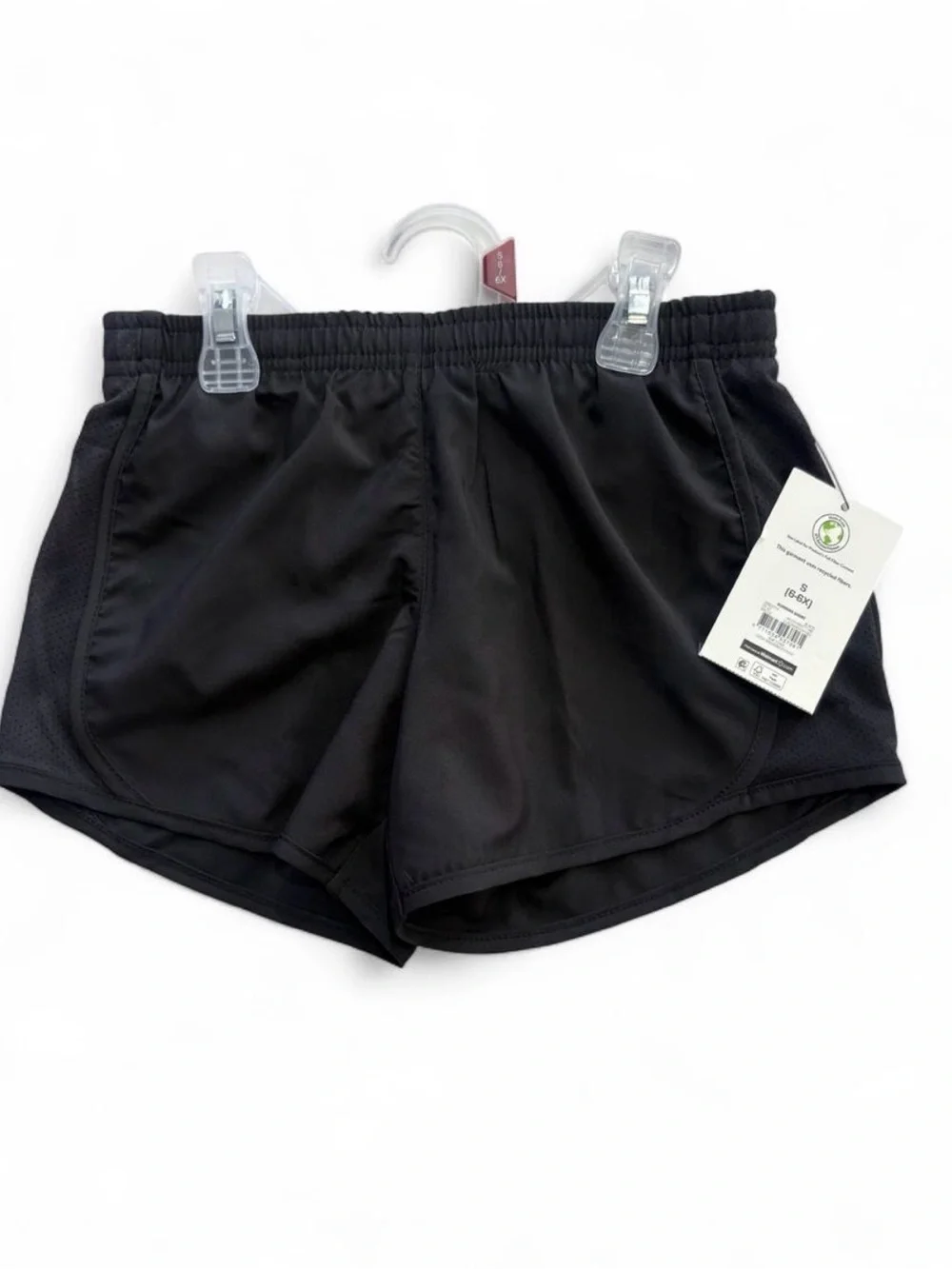 Athletic Works Black Girls' Running Shorts